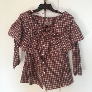 Petersyn Georgia Off The Shoulder Blouse | Red